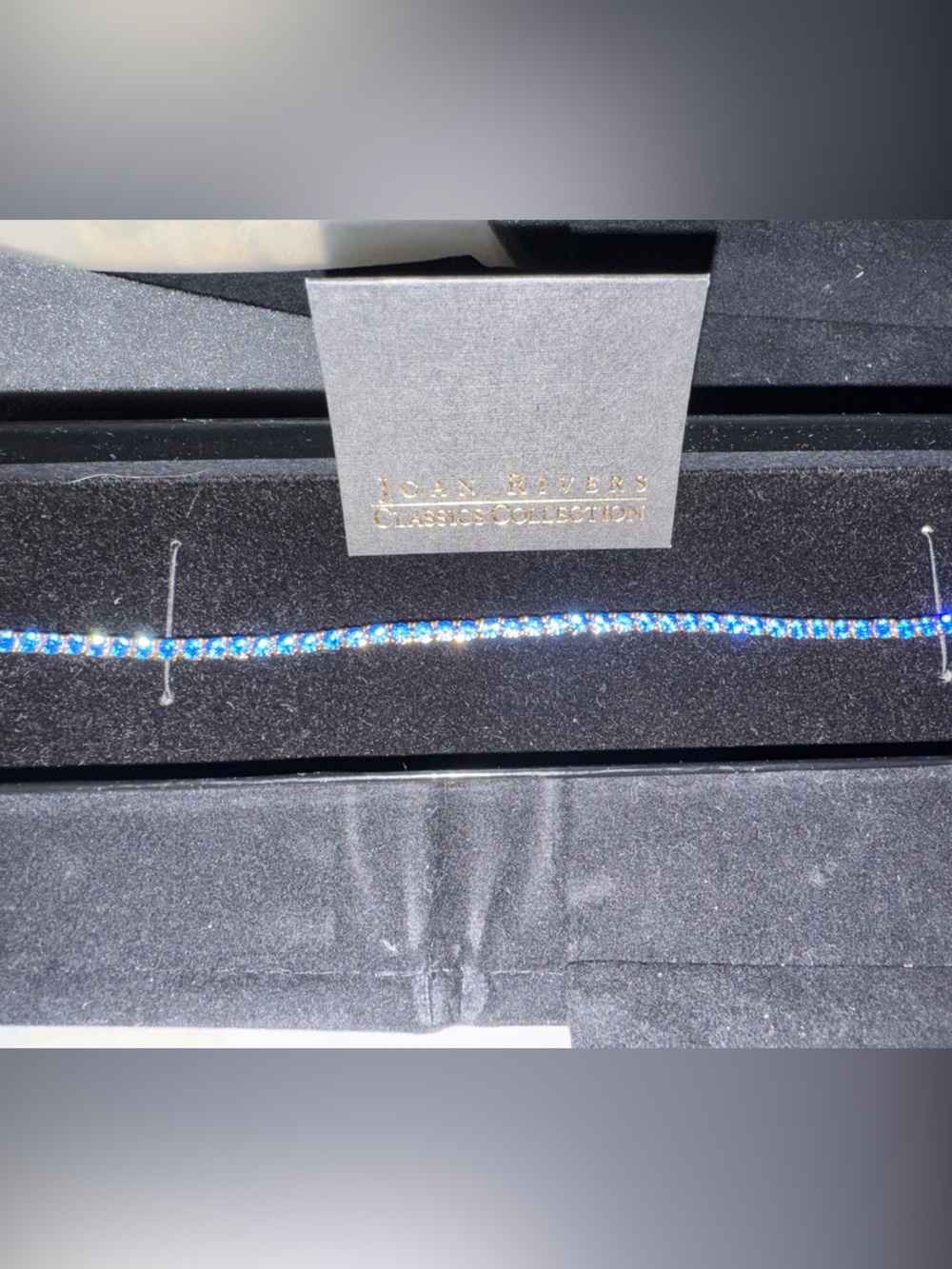 Joan Rivers Blue Crystal Tennis Bracelet - Women Jewelry